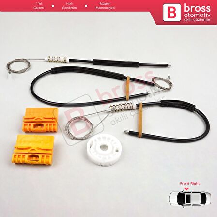 Audi A2 8Z 8Z0 1999-2005 5-Kapı Hatchback 8Z0837462 İçin Elektrikli Ön Sağ Cam Kriko Tamir Seti