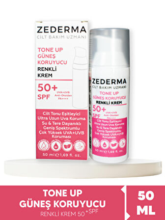 Zederma Güneş Kremi Ton Up Pembe Fluid Spf50+ Ultra Yüksek Koruma 50ml