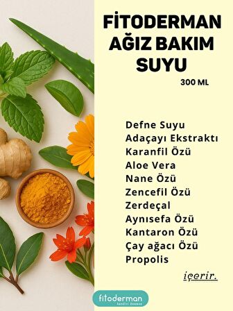 Diş Plak Önleyici, Nefes Tazeleyici Ağız Bakım Suyu 300 ml