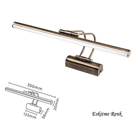 Dekoratif Flüt Duvar Aplik Eskitme 6w Gün Işığı Tablo Led Aplik Ayna Üstü Banyo Aplik