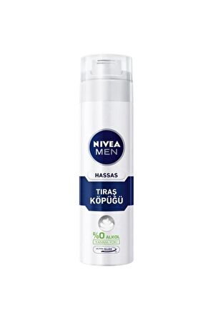 Nivea MEN Erkek Tıraş Köpüğü 200ml, Hassas Ciltler, Hızlı Koruma, Rahatlatıcı, Konforlu Tıraş Deneyimi