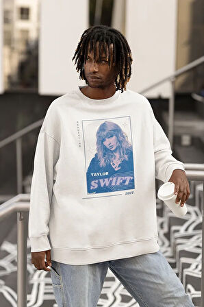 Taylor Swift Baskılı Unisex Oversize Şarkıcı Tasarım Sweatshirt