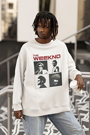 Tasarım Rapper The Weeknd Baskılı Unisex Oversize Sweatshirt
