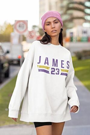 Lebron James 23 Baskılı Unisex Oversize Basketbolcu Sweatshirt