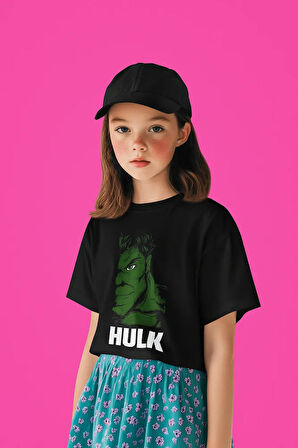 Tasarım Hulk Baskılı Unisex Avengers Film Çocuk Tişört (1-12 YAŞ)