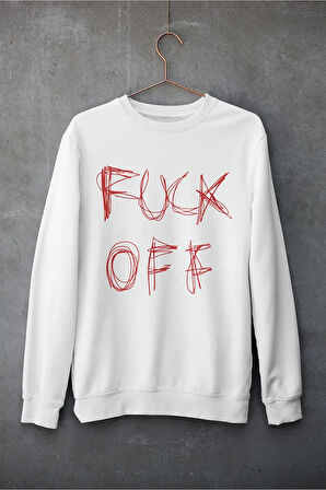 Fucck Off Yazılı Unisex Oversize Sweatshirt