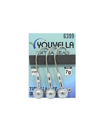 Youvella 6399 Jig Head Extra Head 3/0 İğne 3lü Paket 7 gr