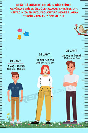 Trendbisiklet Vento 24 Çift Kat Alüminyum Jant, Önden Amortisörlü, 21 Vites - Otomatik, Dağ Bisikleti