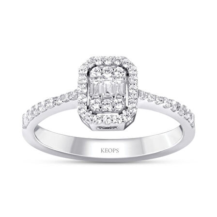 0.40 Karat Baget Pırlanta Yüzük