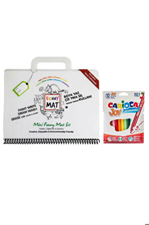 Barker Akademi Çocuk Funny Mat Mini Set - Carioca Joy Keçeli Boya 12'li