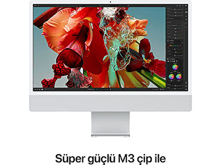 APPLE iMac 24 inc 4.5K M3 8CPU 10GPU 16GB 256GB Gümüş MQRJ3TU/A