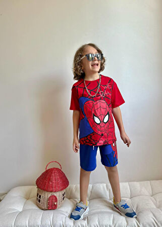 Erkek Çocuk Basklı Şortlu Takım 3-10 Yaş