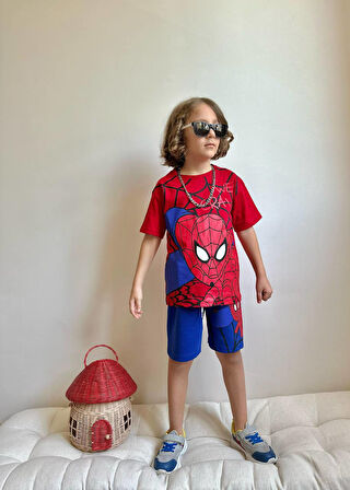 Erkek Çocuk Basklı Şortlu Takım 3-10 Yaş