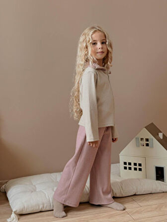 Kız Çocuk Pamuk Fitilli Femurarlı Kışlık Takım