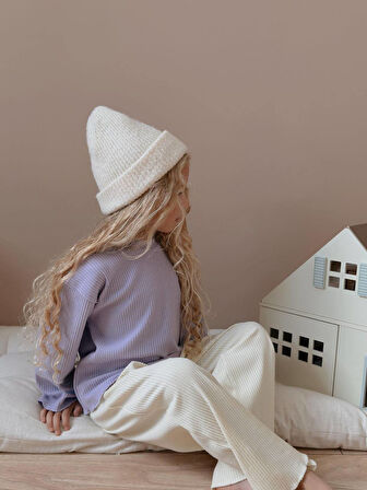 Kız Çocuk Pamuk Fitilli İspanyol Paça Kışlık Takım