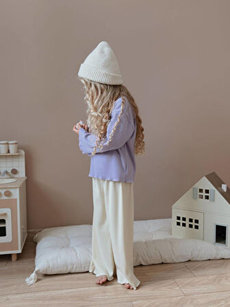 Kız Çocuk Pamuk Fitilli İspanyol Paça Kışlık Takım