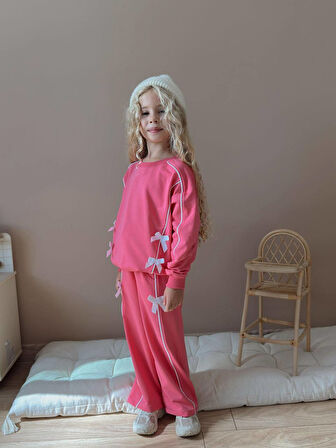 Kız Çocuk Arabiyeli Kurde Detaylı Kışlık Takım