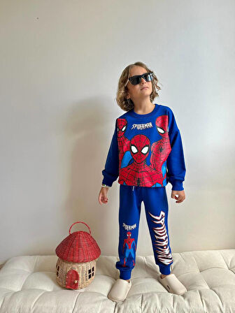 Erkek Çocuk Karakter Baskılı Sweatshirt Kışlık Takım