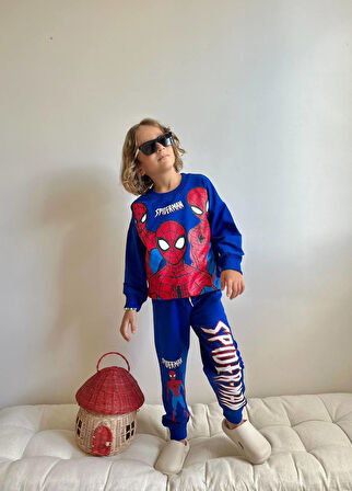 Erkek Çocuk Karakter Baskılı Sweatshirt Kışlık Takım