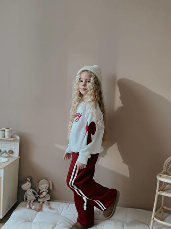 Kız Çocuk Enjoy Fiyonk Detaylı Sweatshirtli Kışlık Takım