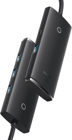 Lite 4in1 Multifonksiyonel Type-C Hub Dock Station Siyah