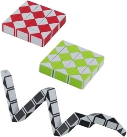 Stres Giderici Havalı,güçlü, Dayanıklı, Ergonomik, Trend, Sihirli Yılan Küçük Zeka Küpü Siyah