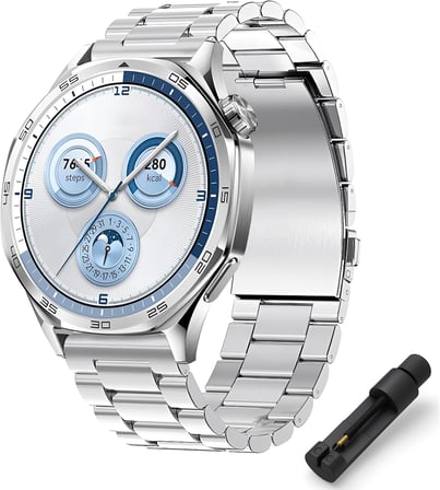 22mm ile Uyumlu Saatler için Paslanmaz Çelik 46mm Baklalı Kordon HUAWEI Watch (GT6 Pro/GT6/GT5 Pro/GT5/GT4/Watch 4 Pro/GT3/GT3 Pro/GT2/GT2 Pro)