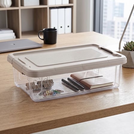 Orret Home Kilitli Saklama Kabı Şeffaf Organizer PP Plastik Gıda Saklama Kabı Kapaklı Buzdolabı Düzenleyici İstiflenebilir Çok Amaçlı Saklama Kutusu (6 Litre)