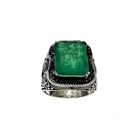 Paraiba ve Zİrkon Taşlı Erkek Yüzüğü 240054425G16Y