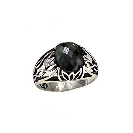 Onyx Taşlı Gümüş Yüzük  240055743G08Y