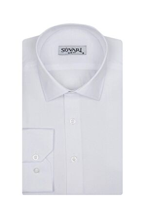 Süvari Classics Slim Fit Dar Kalip Özel Armürlü Cepsiz Gömlek 