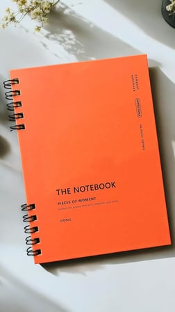 Spiralli 80 Yaprak Noktalı A5 Defter, Not Defteri, Okul Defteri, 4 Farklı Renk Seçeneği (04 Orange Coral)