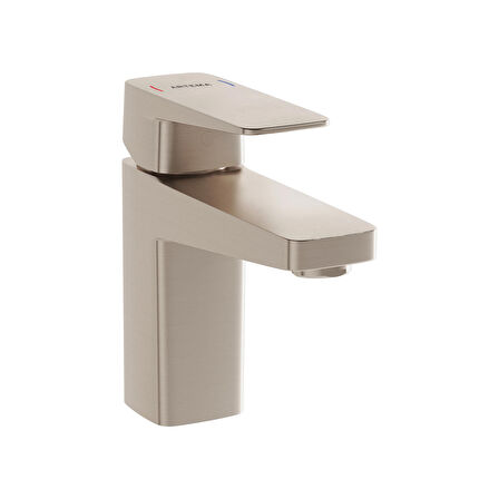 Artema Root Square A4273234ENR Blueco Lavabo Bataryası, Fırçalı Nikel