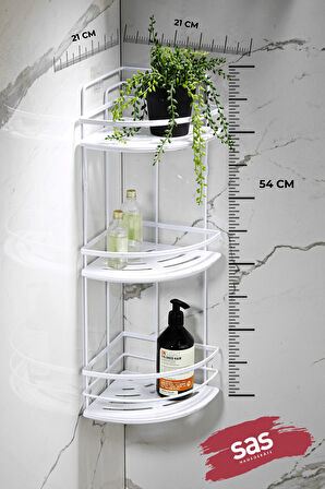 Yapışkanlı Ömür Boyu Paslanmaz Kristal Ayarlanabilir Raf Banyo Düzenleyici Şampuanlık LK-03 BB