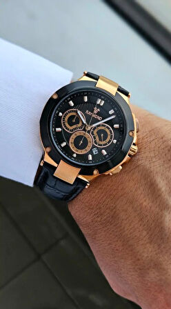 RAYMOND ERKEK KOL SAATİ RYM-83003-ROSE-SİYAH