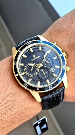 RAYMOND ERKEK KOL SAATİ RYM-1150-GOLD-SİYAH