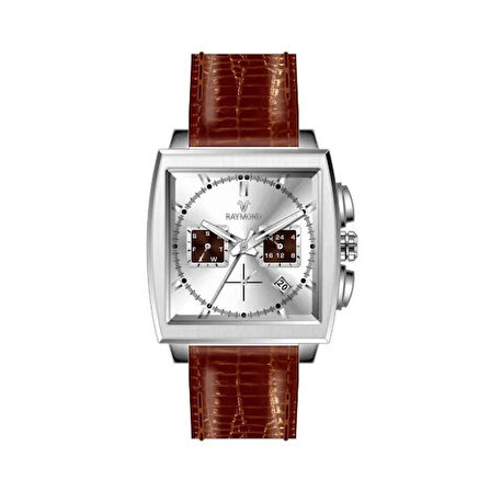RAYMOND ERKEK KOL SAATİ RYM-83001-GÜMÜŞ-KAHVE-BEYAZ