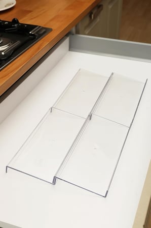4 Adet Çekmece Içi Baharatlık Düzenleyici Stant 30,5 Cm X 13cm (KAVANOZLAR HARİÇTİR) Z305 şeffaf