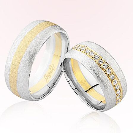 Sarı Beyaz Altın Alyans 2402