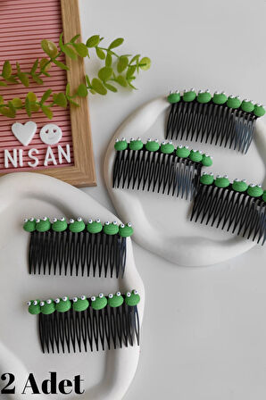 Kız Çocuk Renkli Hayvan Figürlü Taraklı Toka 2 Adet