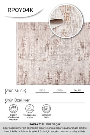 ANATOLIA HALI NOVA- Krem/Kahve- Özel Ölçü-Salon, Oturma Odası ve Koridor Halısı