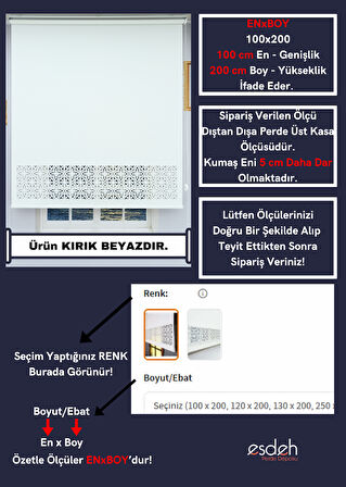 Lazer Stor Perde - Otantik Desen - Kalın Mat Model