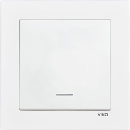 Viko Karre 55 Beyaz Işıklı Anahtar C1 Mekanizma