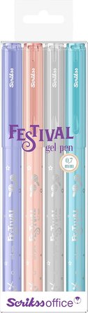 Festival Jel Kalem 0.7 mm Vivid Renkler 4'Lü Blıster - 2