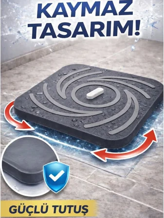 Kötü Koku Böcek Önleyici Gider Tıpası Lavabo Balkon Tuvalet Gider Kapatıcı Kapak Silikon (Gri-Gri)