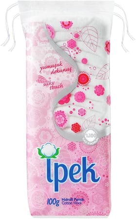 İ̇Pek Hidrofil Pamuk, Beyaz, 100G, Tek Kullanimlik, Dogal Pamuk İ̇Cerikli