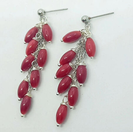 2403 Arpa Mercan el yapımı küpe