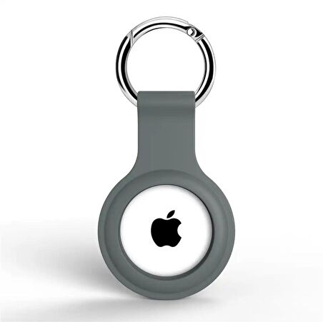 Apple Airtag Uyumlu Kılıf Anahtarlık Klasik Yumuşak Silikon Koruma