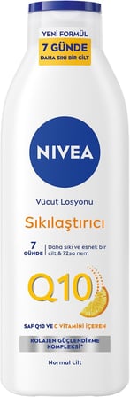 Q10 Sıkılaştırıcı Vücut Losyonu 250 ml,72 Saat Nemlendirici,7 Günde Sıkılaşma,Esnek Cilt,C Vitamini,Kolajen,Normal Ciltler İçin