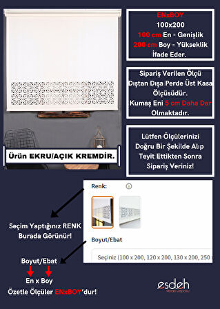 Lazer Stor Perde - Otantik Desen - Kalın Mat Model
